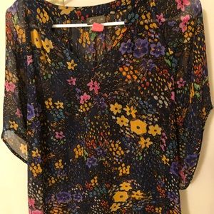 Anthropologie floral blouse